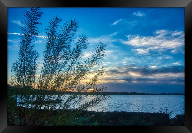 Sunset over Rutland Water Framed Print by Helkoryo Photography