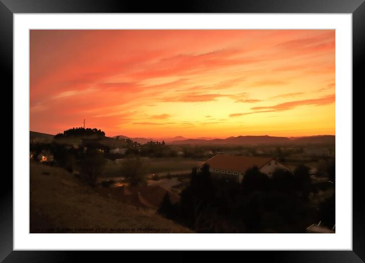 Moroccan Sunset Framed Mounted Print by Millie Bakewell