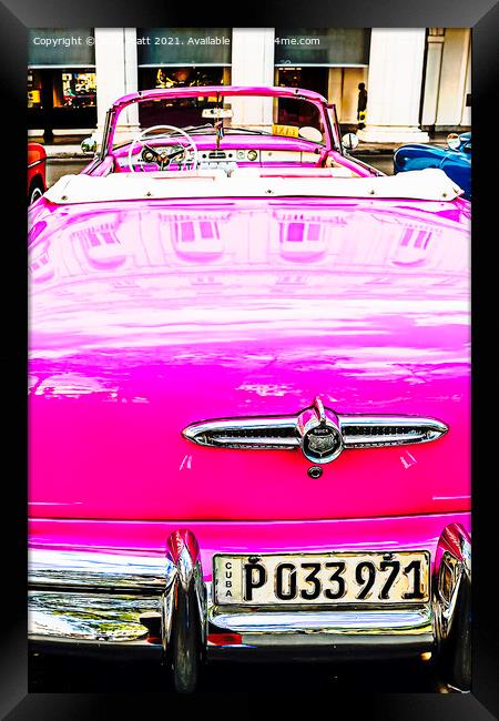 Havana Vintage Bumper Framed Print by Janie Pratt