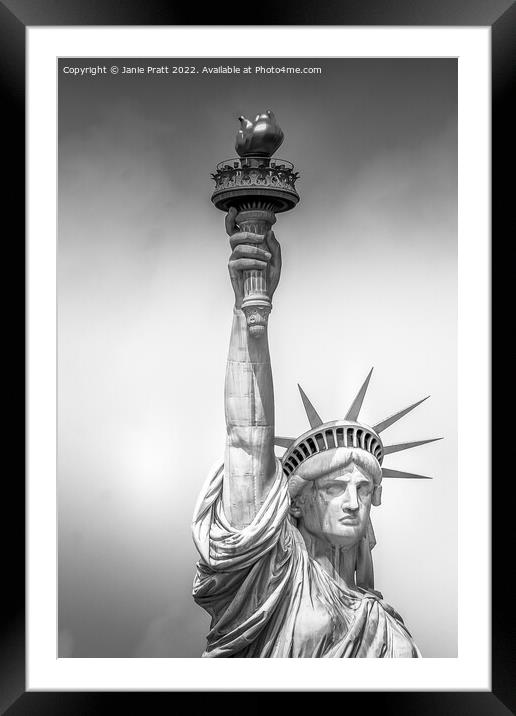 Lady Liberty 2 Framed Mounted Print by Janie Pratt