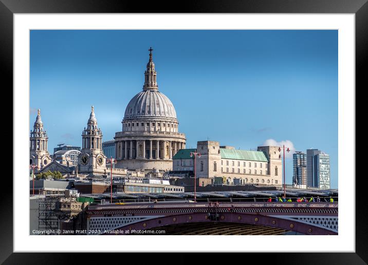 St Paul's Cathedral Framed Mounted Print by Janie Pratt
