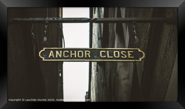 Anchor Close sign Framed Print by Lauchlan Hunter