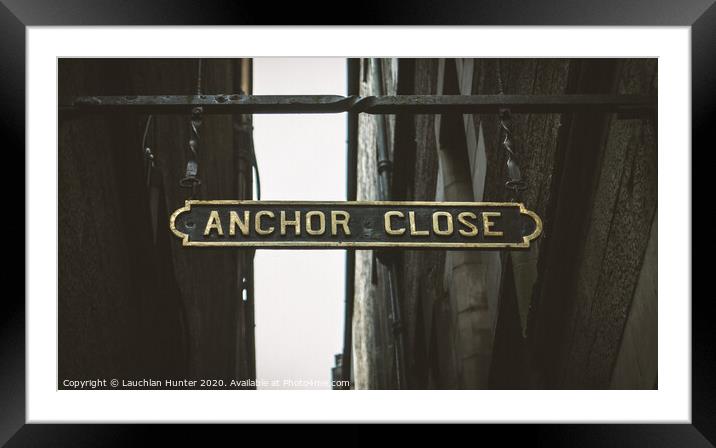 Anchor Close sign Framed Mounted Print by Lauchlan Hunter