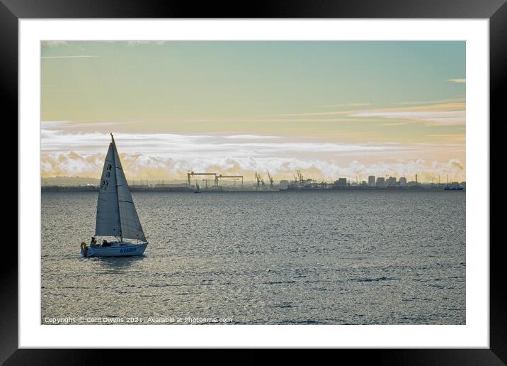 Belfast shipyard Framed Mounted Print by Cecil Owens