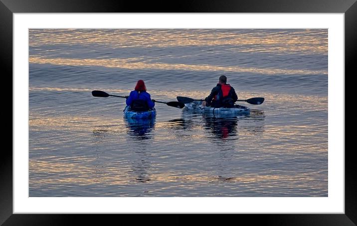 Kayaking Framed Mounted Print by Cecil Owens