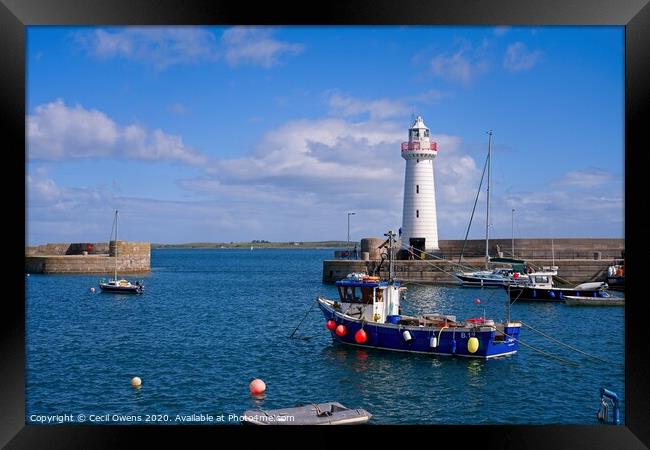 Donaghadee lighthouse Framed Print by Cecil Owens