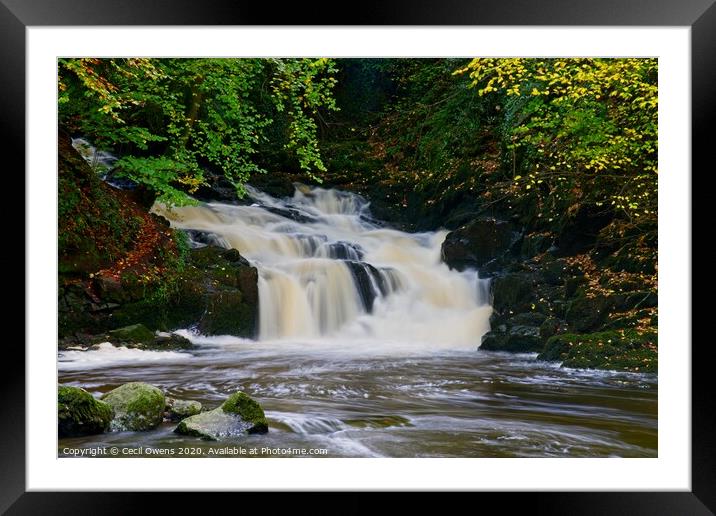 Crumlin waterfall Framed Mounted Print by Cecil Owens
