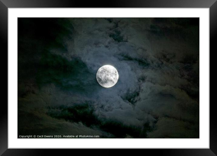 By the light of the silvery moon Framed Mounted Print by Cecil Owens