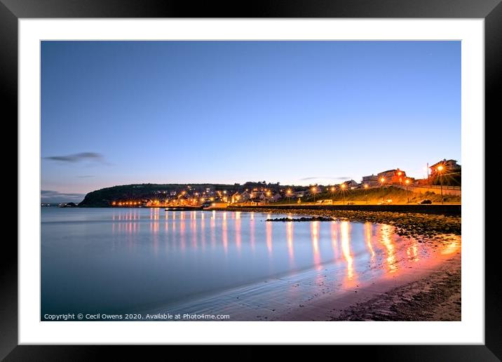 Whitehead promenade at night Framed Mounted Print by Cecil Owens