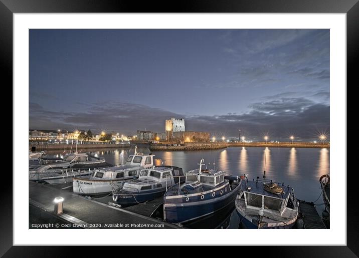 Castle at night Framed Mounted Print by Cecil Owens