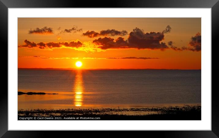 Sky sun Framed Mounted Print by Cecil Owens