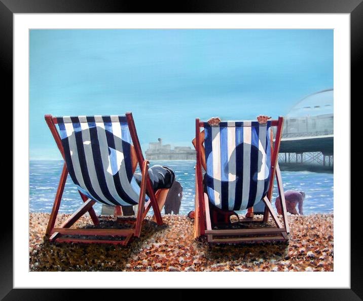 'Lazy day' prints from my original artwork. Framed Mounted Print by Peter Bolton
