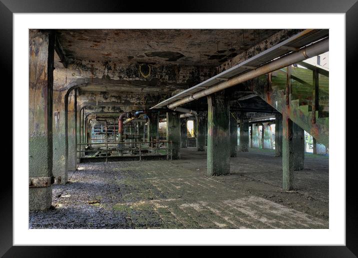Lower deck of Southend on Sea Pier, Essex, UK. Framed Mounted Print by Peter Bolton
