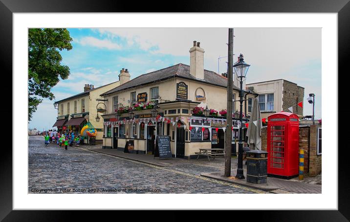 A Historic Pub with Picturesque Views Framed Mounted Print by Peter Bolton