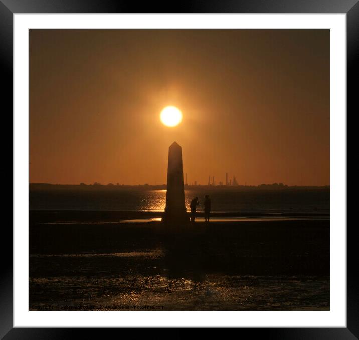 The Majestic Crowstone of Chalkwell Framed Mounted Print by Peter Bolton