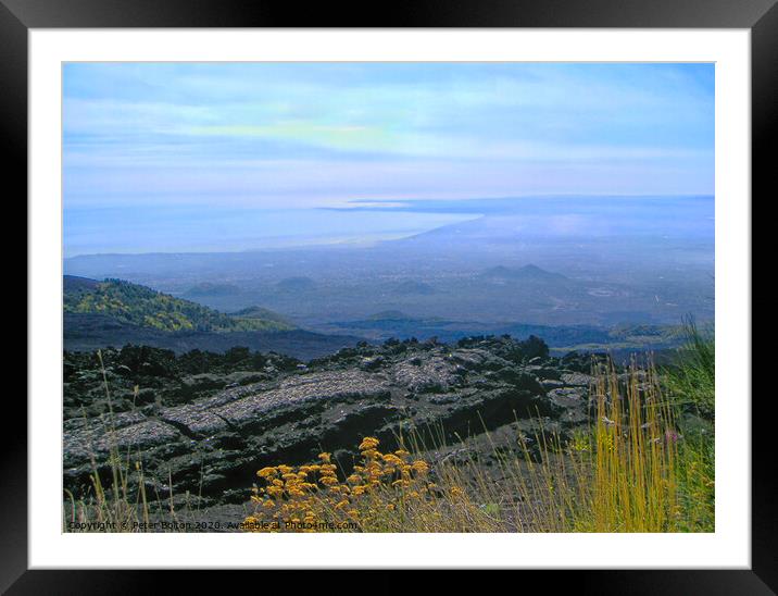 'On the slopes of Mt. Etna', Sicily, Italy Framed Mounted Print by Peter Bolton