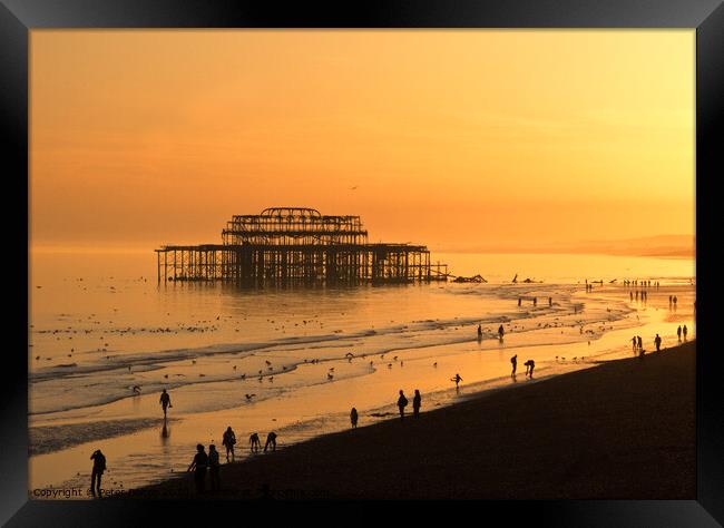  The West Pier, Brighton, Sussex, UK. Framed Print by Peter Bolton