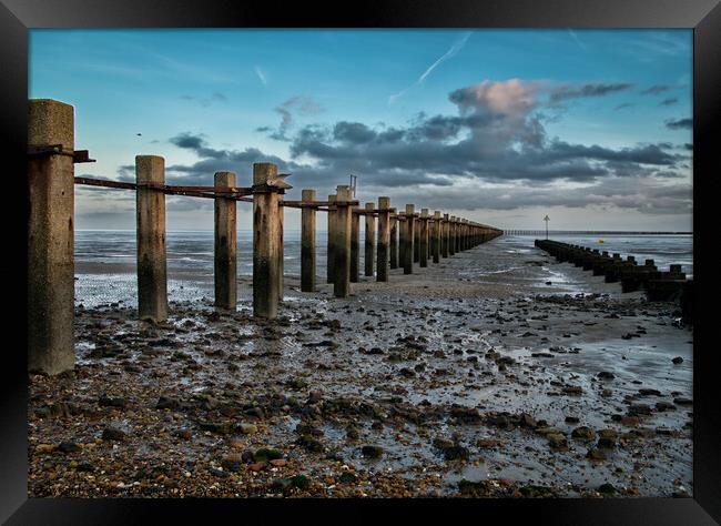 Shoeburyness WWII  Defensive Boom. Built 1939, redesigned 1950-1953 Framed Print by Peter Bolton