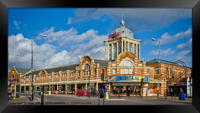 'Kursaal', Southend on Sea, Essex, UK. Grade II listed opened in 1901, the worlds first purpose built amusement park. Framed Print by Peter Bolton