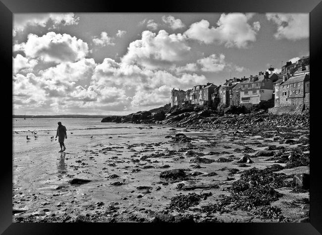 St. Ives Beach, Cornwall, UK. Framed Print by Peter Bolton