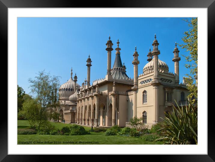Royal Pavilion, Brighton, Sussex, UK. Framed Mounted Print by Peter Bolton