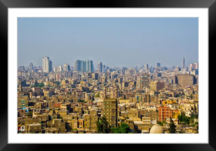 Alexandria city skyline. Egypt. Framed Mounted Print by Peter Bolton