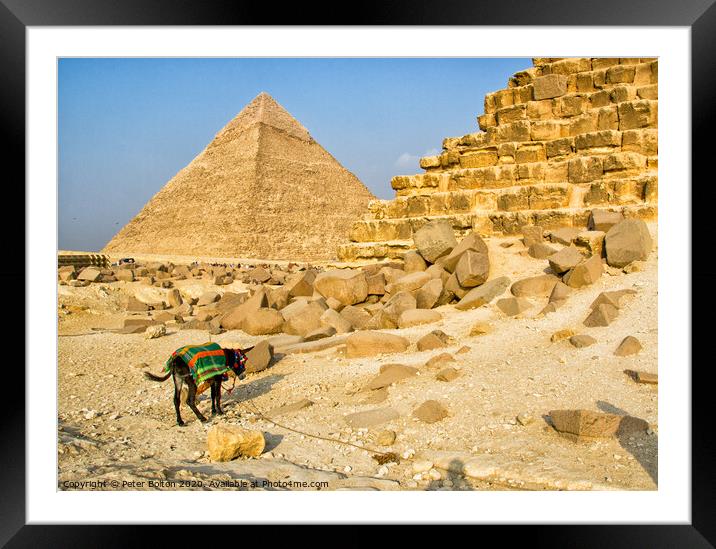 Serenity at the Pyramid Framed Mounted Print by Peter Bolton