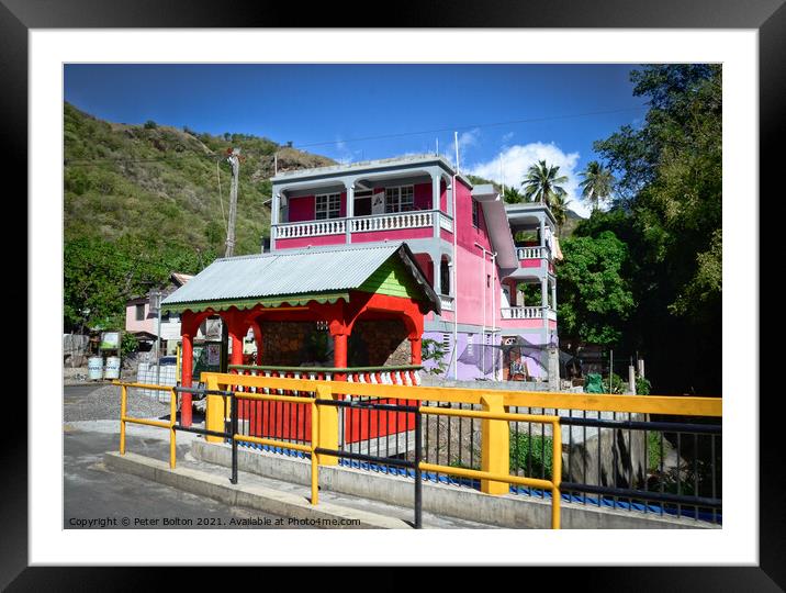 Enchanting Caribbean Dream House Framed Mounted Print by Peter Bolton