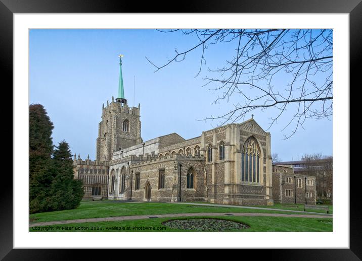 Chelmsford Cathedral, Essex, UK. Framed Mounted Print by Peter Bolton
