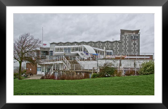 Cliffs Pavilion Theatre at Westcliff on Sea, a suburb of Southend on Sea, Essex. Framed Mounted Print by Peter Bolton
