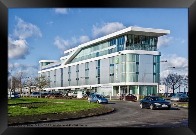Holiday Inn, Southend Airport, Essex, UK. Framed Print by Peter Bolton