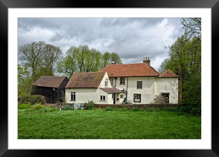 Idyllic 16th Century Farmhouse Framed Mounted Print by Peter Bolton