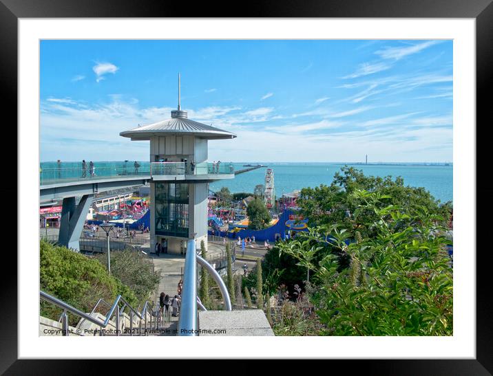 Observation Tower on the seafront at Southend on Sea, Essex. Framed Mounted Print by Peter Bolton