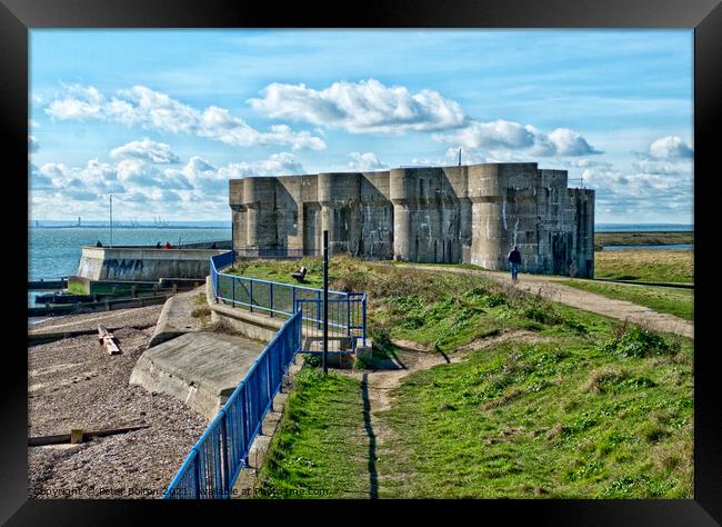 The 1899 Heavy Quick Firing Battery at The Garrison, Shoeburyness, Essex, UK. Framed Print by Peter Bolton