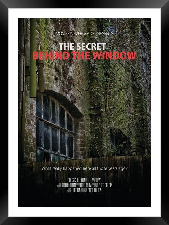 'Movies Never Made #4' - The secret behind The Window.. Framed Mounted Print by Peter Bolton