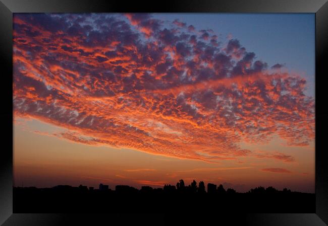 Unusual cloud formation. Early morning at Westclif Framed Print by Peter Bolton