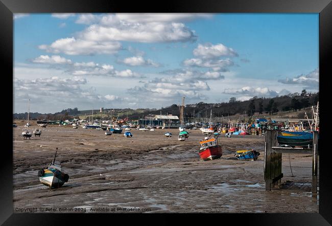 Leigh on Sea, Thames Estuary, Essex, UK. Framed Print by Peter Bolton