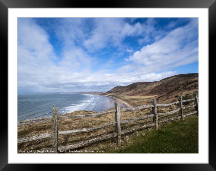 Rhossili Bay, Gower, Swansea. Framed Mounted Print by Gareth Lovering