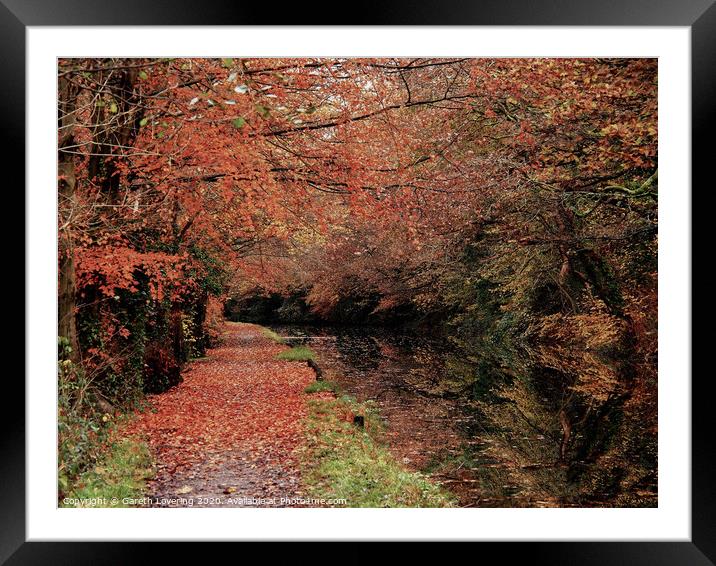 Autumn on Neath Canal Framed Mounted Print by Gareth Lovering
