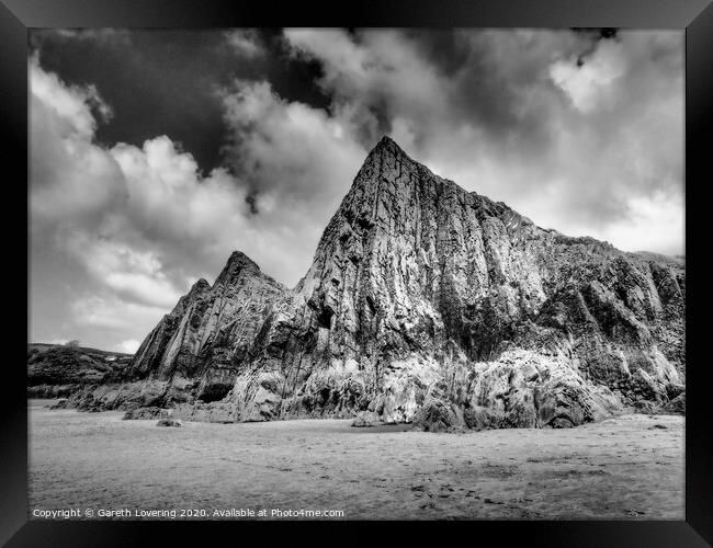 Three Cliffs Framed Print by Gareth Lovering