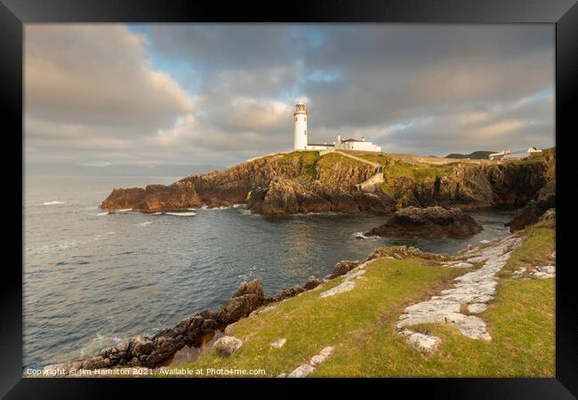 Fanad head and Lighthouse Donegal, Ireland Framed Print by jim Hamilton