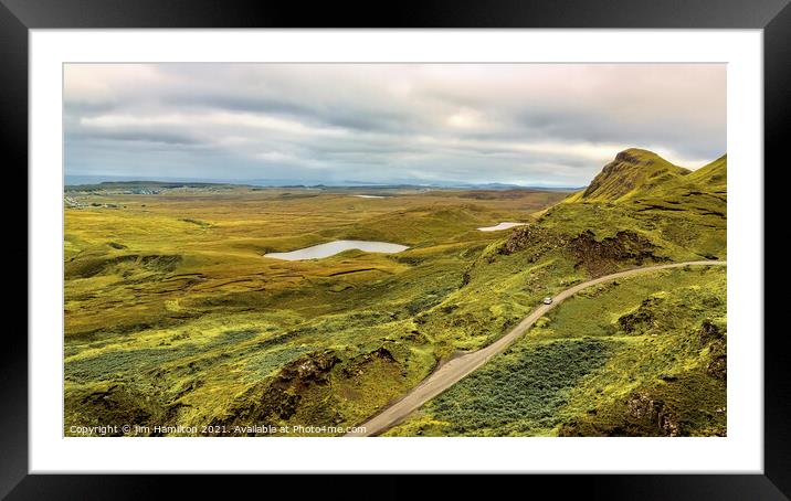 The Quiraing Isle of Skye. Framed Mounted Print by jim Hamilton