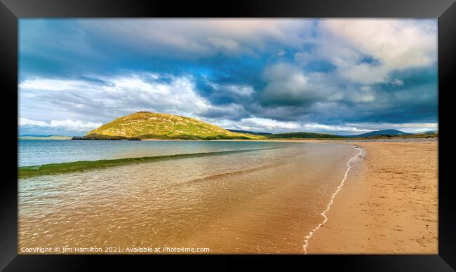 Tullagh beach,Donegal Framed Print by jim Hamilton
