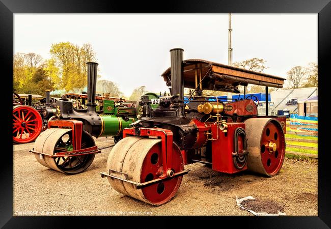 Pair of Steam Rollers Framed Print by jim Hamilton