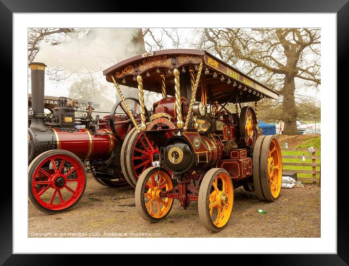 Garrett Traction engine Framed Mounted Print by jim Hamilton