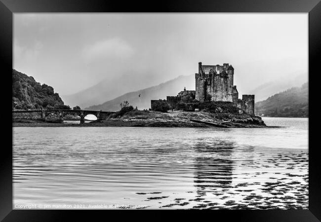 Majestic Eilean Donan Castle in Scotland Framed Print by jim Hamilton