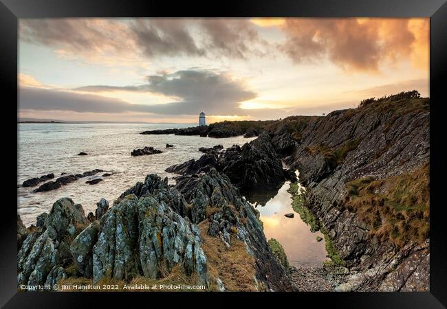 The Warren Lighthouse, Donegal, Ireland Framed Print by jim Hamilton