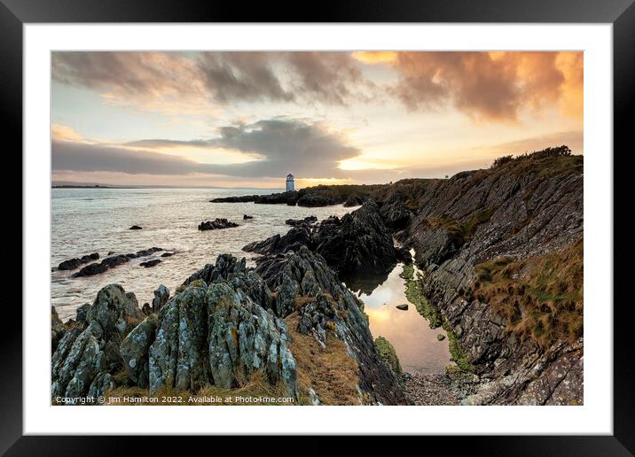 The Warren Lighthouse, Donegal, Ireland Framed Mounted Print by jim Hamilton