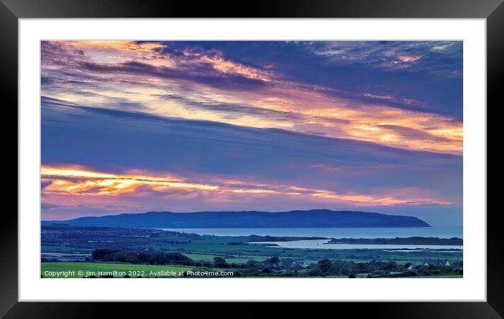 Lough Foyle Sunset Framed Mounted Print by jim Hamilton