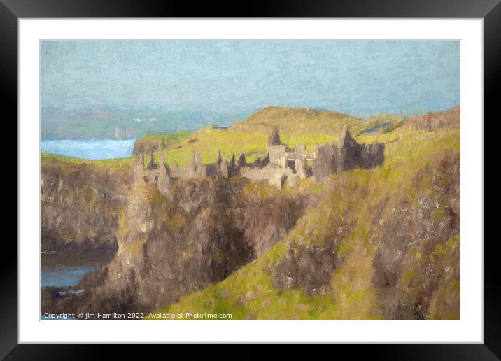 Dunluce Castle, Northern Ireland Framed Mounted Print by jim Hamilton